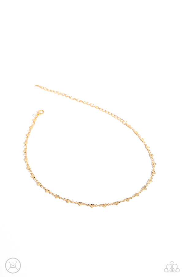 Cupid Catwalk - Gold Dainty Choker Necklace