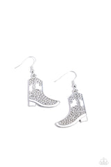 Boot Scootin Bling - Silver Cowboy Boot Earrings