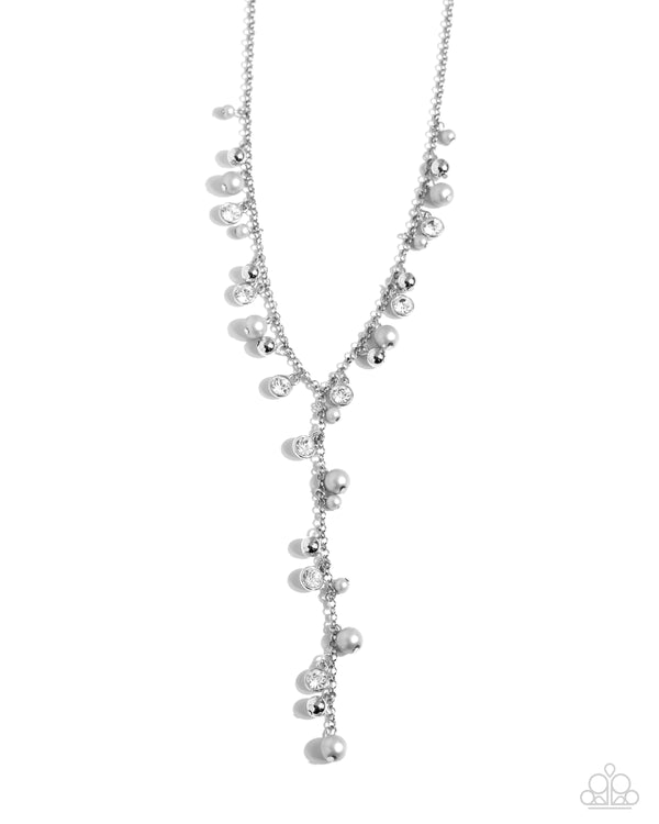 Noble Notion - Silver Droplet Pearl Necklace