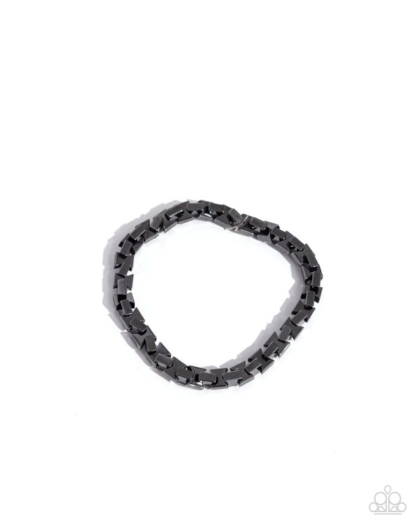 Interlocked Ideal - Black Bold Men's Bracelet