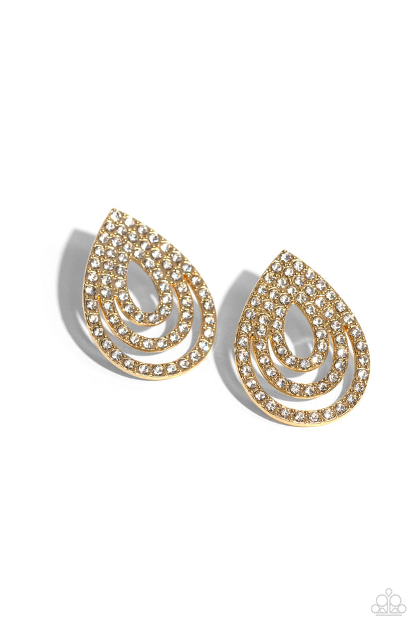 Red Carpet Reverie - Beautiful Gold Earrings