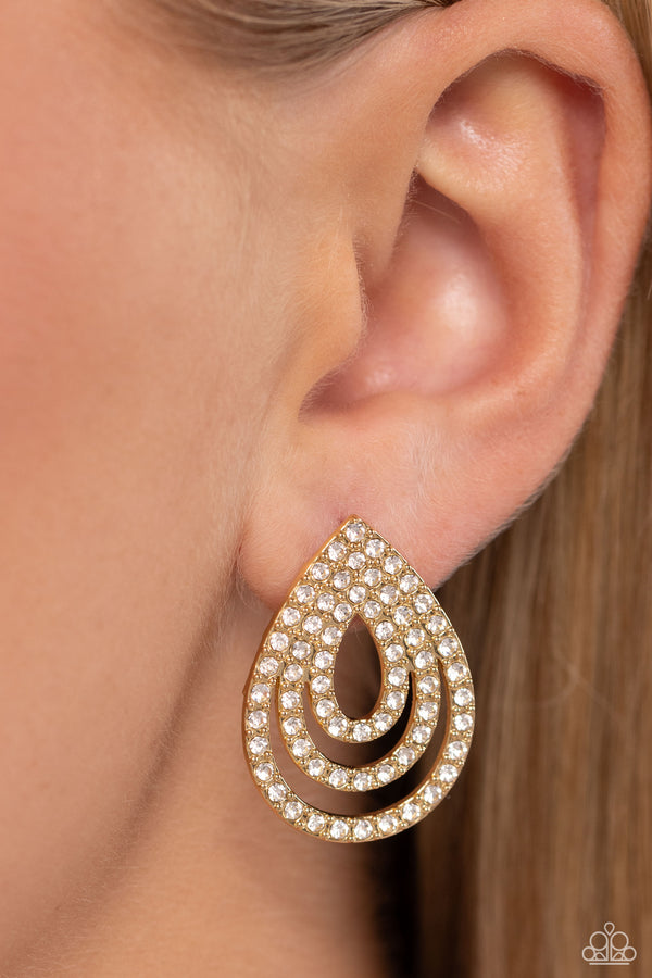 Red Carpet Reverie - Beautiful Gold Earrings