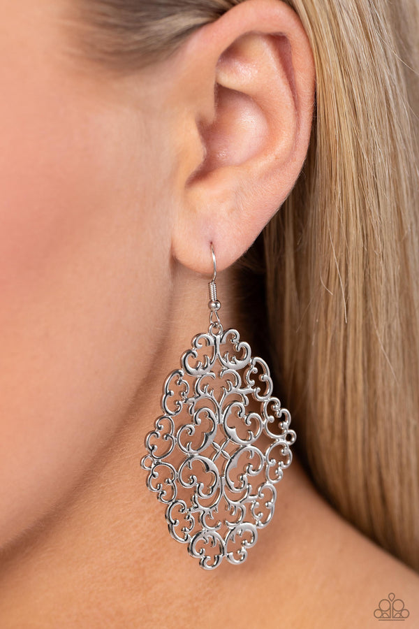 Contemporary Courtyards Earrings - Silver