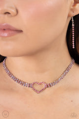 Rows of Romance - Pink and Fuchsia Heart Choker