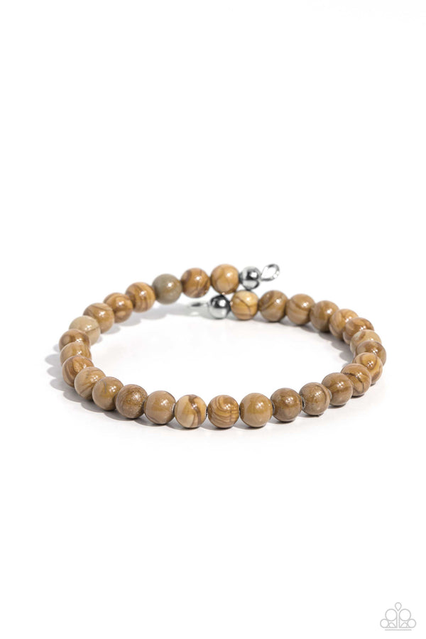 Sinuous Stones - Natural Brown Bracelet