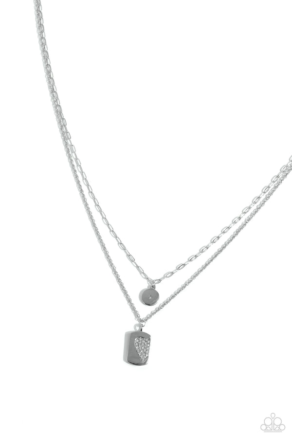 Half of My Heart Pendant Necklace - Silver