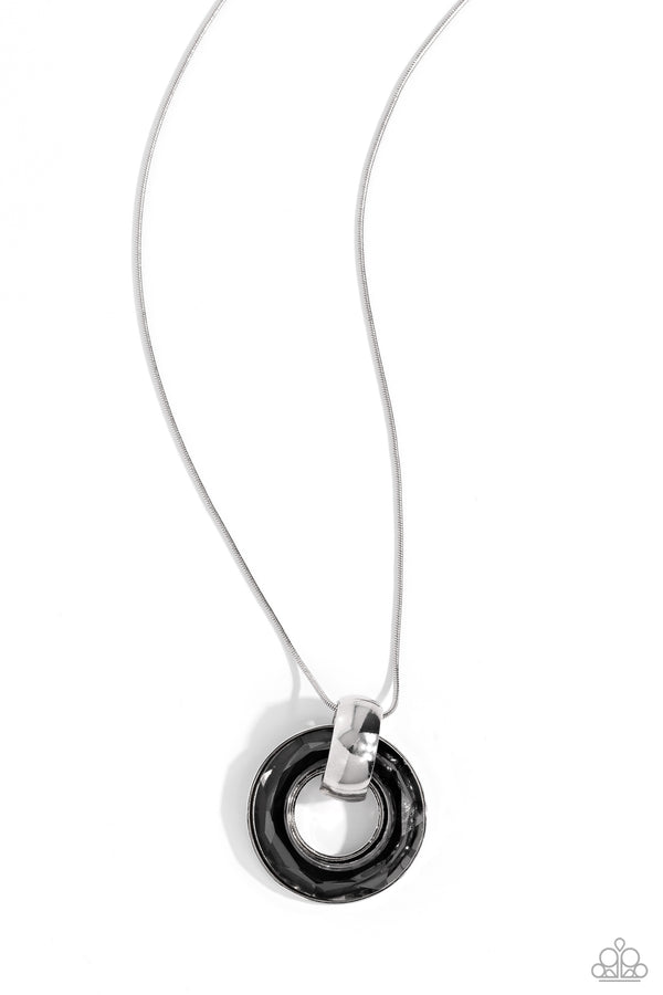Timeless Triumph - Silver and Smoke Pendant Necklace