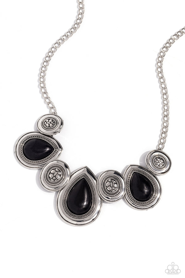 Rustic Remix - Black Classy Necklace