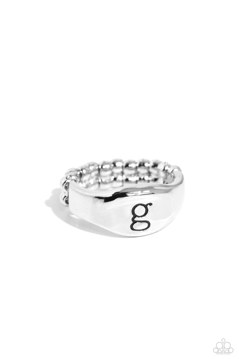 Monogram Memento - Silver Initial Necklace - G