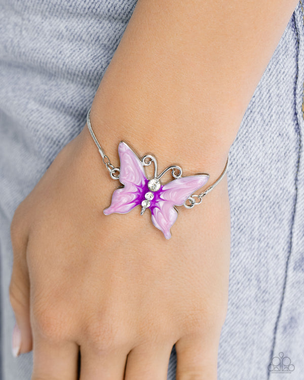 Aerial Adornment Bracelet - Purple Butterfly