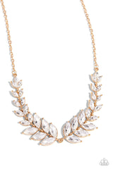 Luxury Laurels - Gold Glittery Necklace