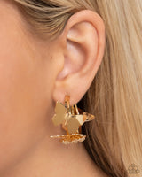 No WINGS Attached - Gold Butterfly Hoop Earrings