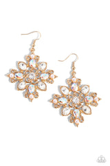 Fancy-Free Florals - Gold Gem Earrings