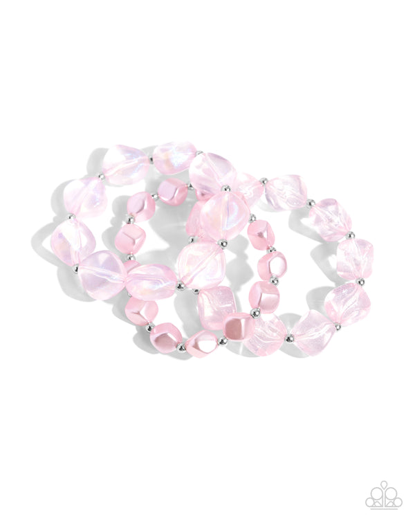 Glittery Gala Bracelet - Pink