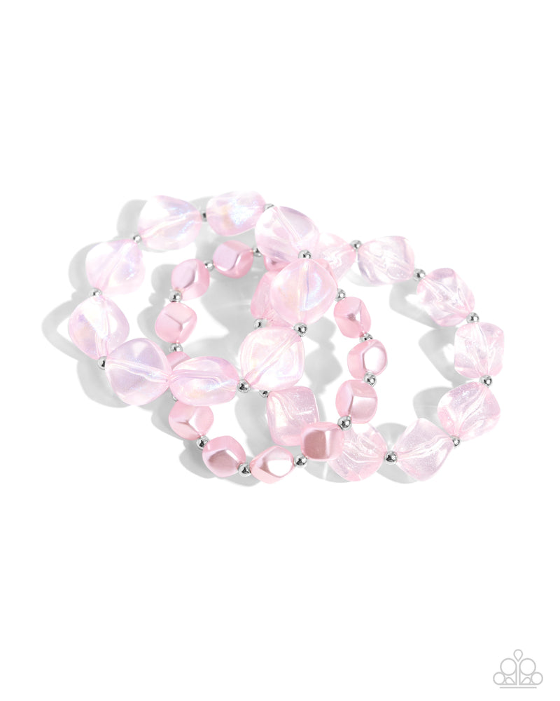 Glittery Gala Bracelet - Pink