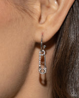 Safety Pin Sentiment - Silver Hoop Earrings