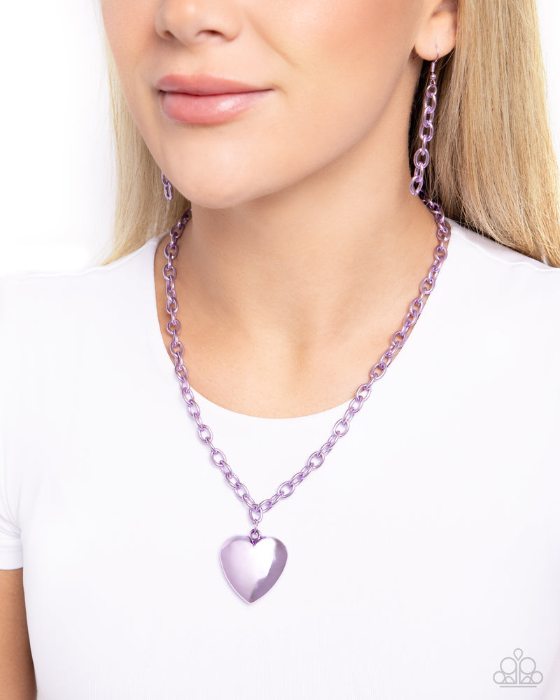 Loving Luxury - Purple Heat Pendant Necklace