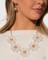 Pastel Promenade - White Flower Necklace