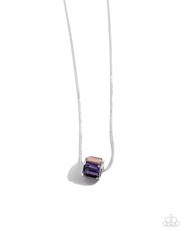 Warden Wheel - Dainty Purple Penadant Necklace