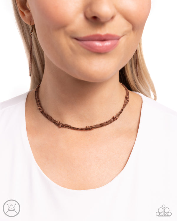 Satellite Strands - Copper Dainty Choker