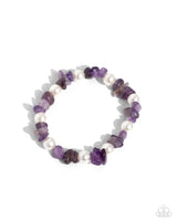 Robust Refinement - Stone & Pearl Purple Bracelet