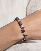 Robust Refinement - Stone & Pearl Purple Bracelet