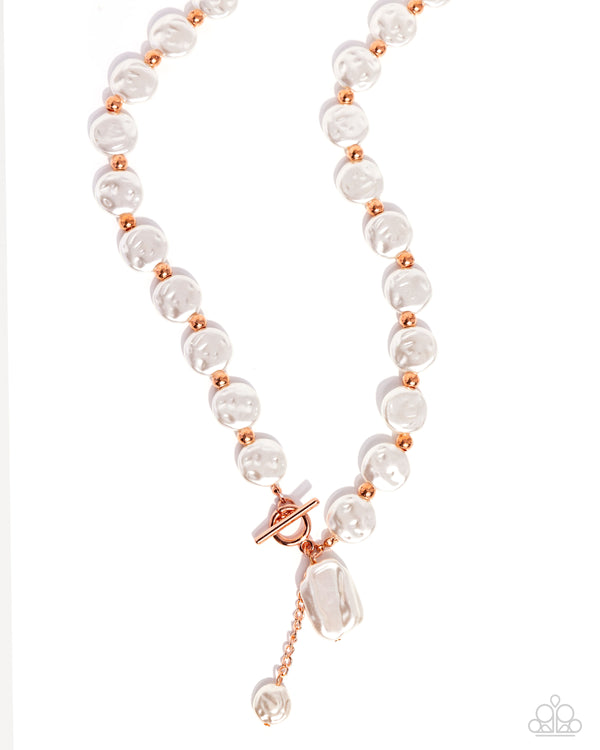 Beaming Baroque - Twnkling Copper Pearl Necklace