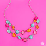 Variety Vogue - Pink Teardrop Necklace