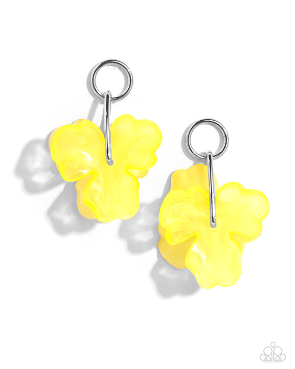 Glassy Garden - Yellow Flower Earrings