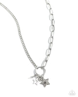 Stellar Sighting - Silver White Stars Necklace