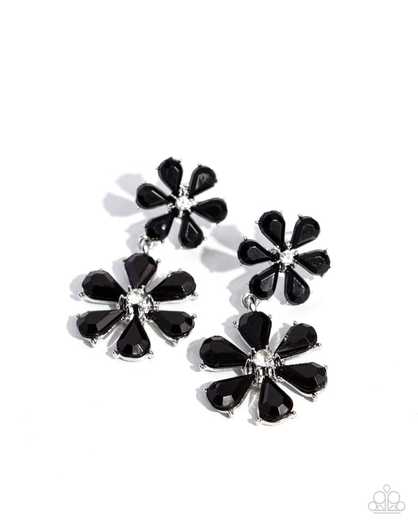 A Blast of Blossoms Earrings - Black