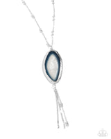 Geode Gamble Pendant Necklace - Blue