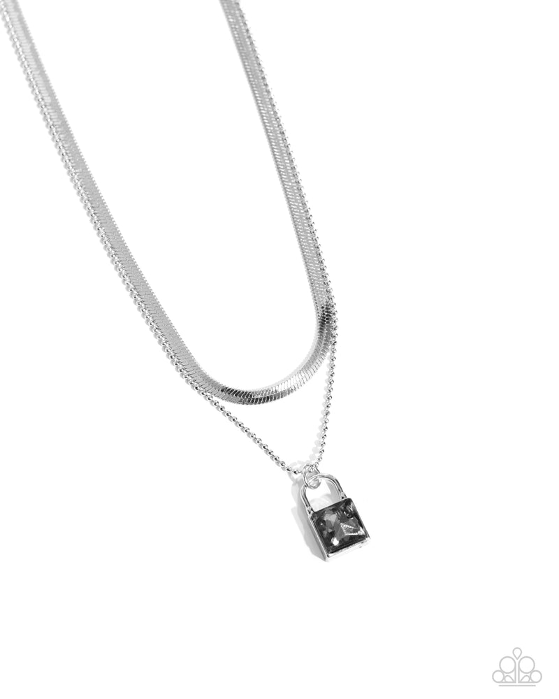 Padlock Possession - Silver Pendant Necklace