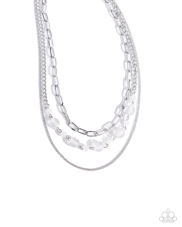 Beaded Behavior Layered Necklace - Silver