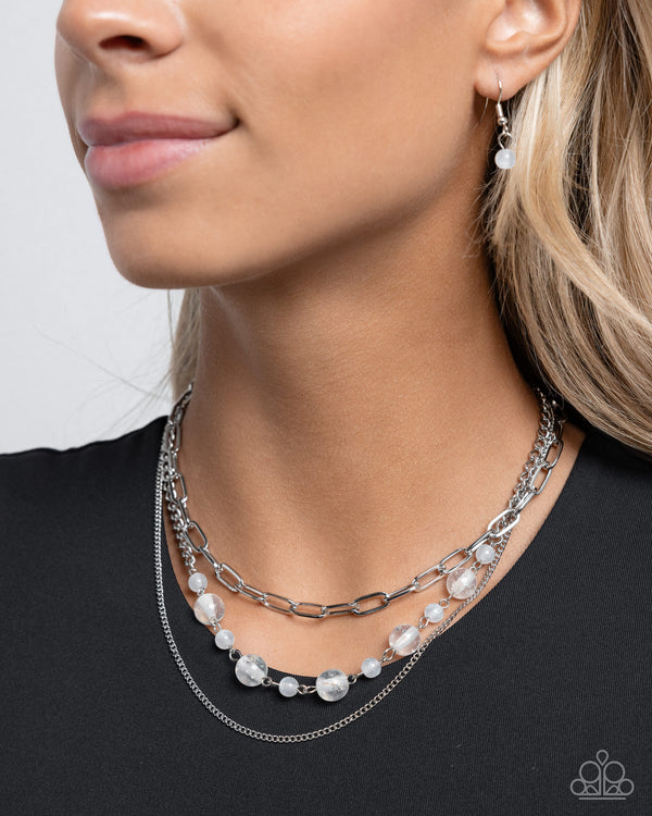 Beaded Behavior Layered Necklace - Silver