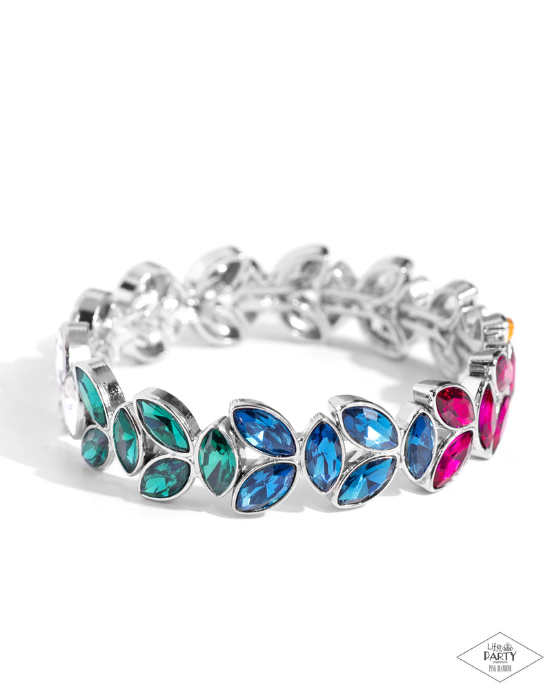 Gilded Gardens - Elegant Multi-colored Bracelet