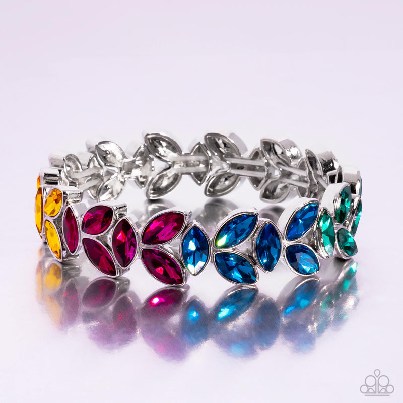 Gilded Gardens - Elegant Multi-colored Bracelet