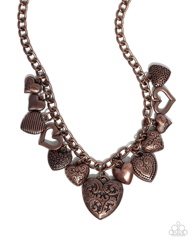 Heart Hangout - Copper Heart Charm Necklace