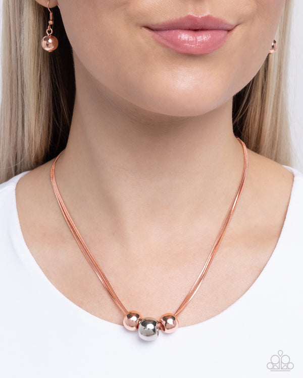 Beaming Beads - Copper Statement Necklace