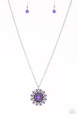 Boho Bonanza - Purple Petal Pendant Necklace