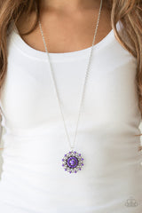 Boho Bonanza - Purple Petal Pendant Necklace