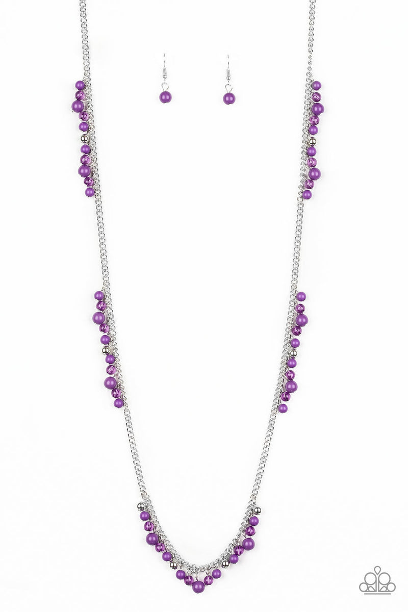 Miami Mojito - Purple Bead Necklace