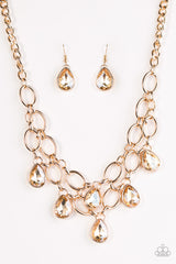 Show-Stopping Shimmer - Dazzling Gold Necklace