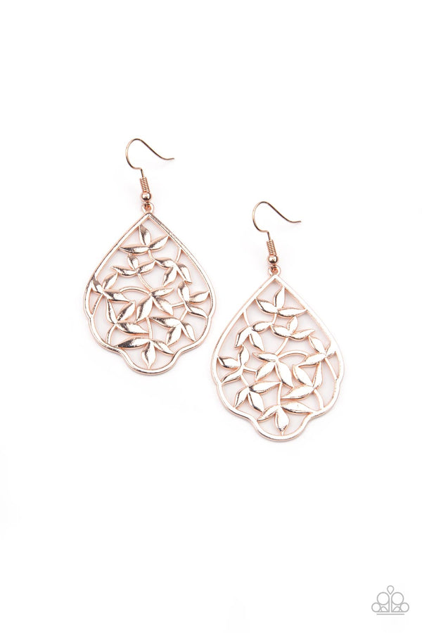 Paparazzi ♥ Taj Mahal Gardens - Rose Gold ♥ Earring