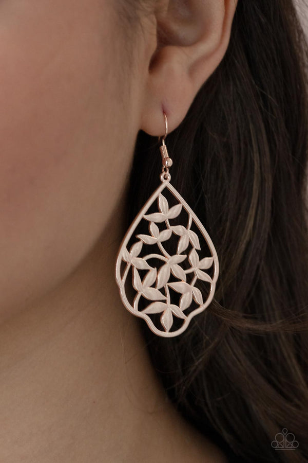 Paparazzi ♥ Taj Mahal Gardens - Rose Gold ♥ Earring