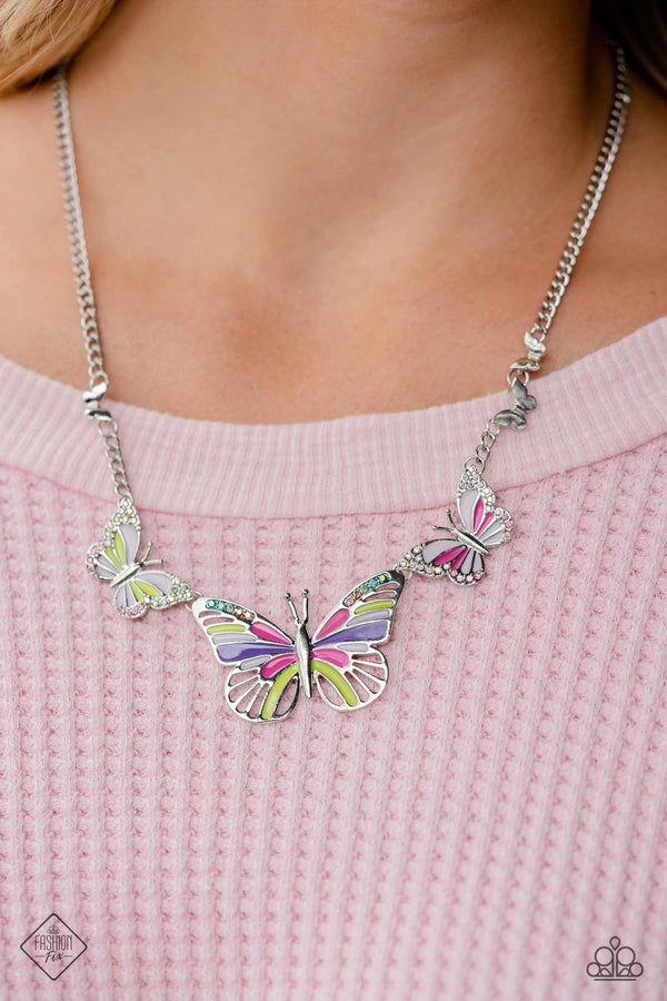 The FLIGHT Direction - Multi Butterfly Necklace