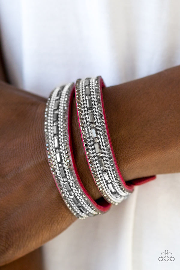 Shimmer and Sass - Pink Snap Bracelet