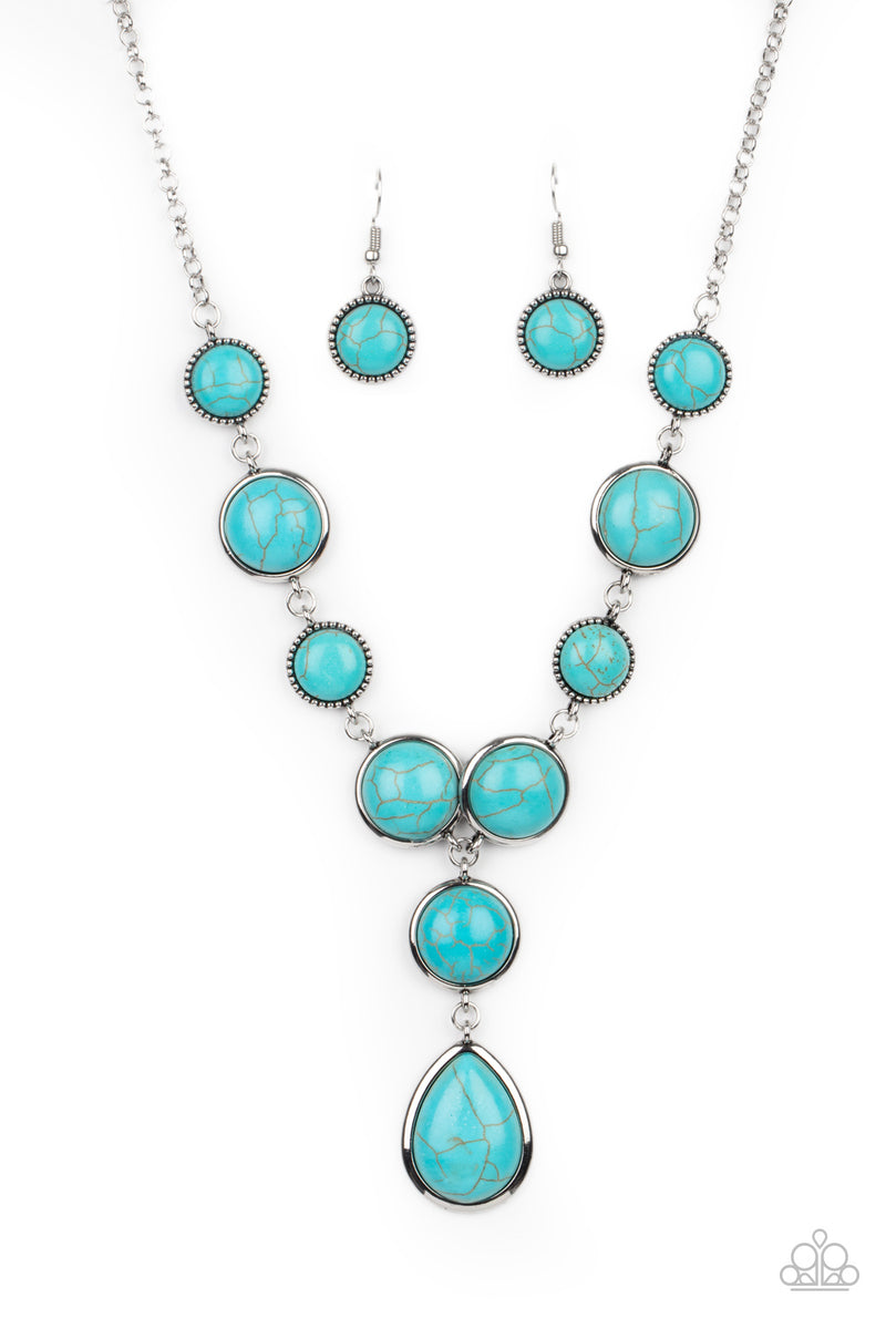 Terrestrial Trailblazer - Blue Turquoise Stone Necklace