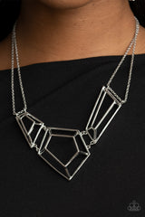 Glistening Silver Bars Necklace