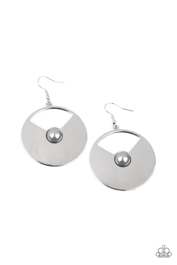 Record-Breaking Brilliance - Silver Disc Earrings